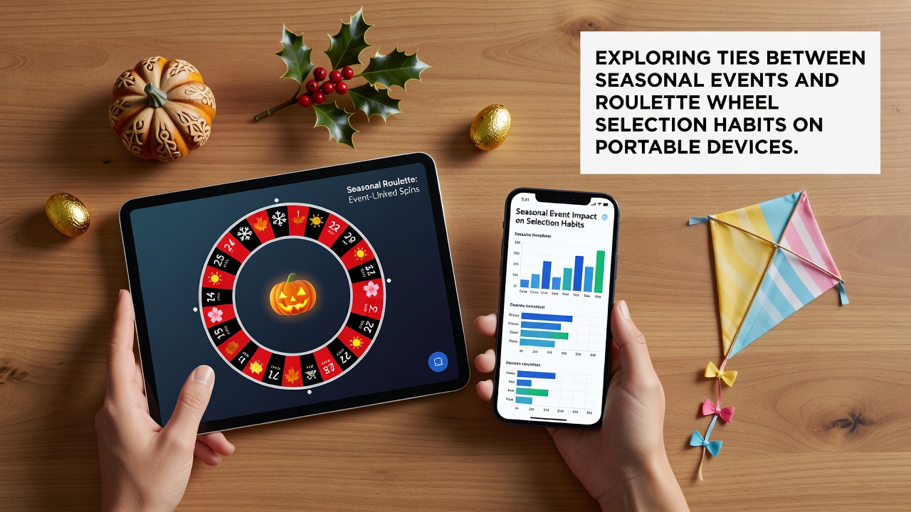 Mobile device displaying a roulette wheel interface with seasonal event icons overlaid on the screen during peak summer months