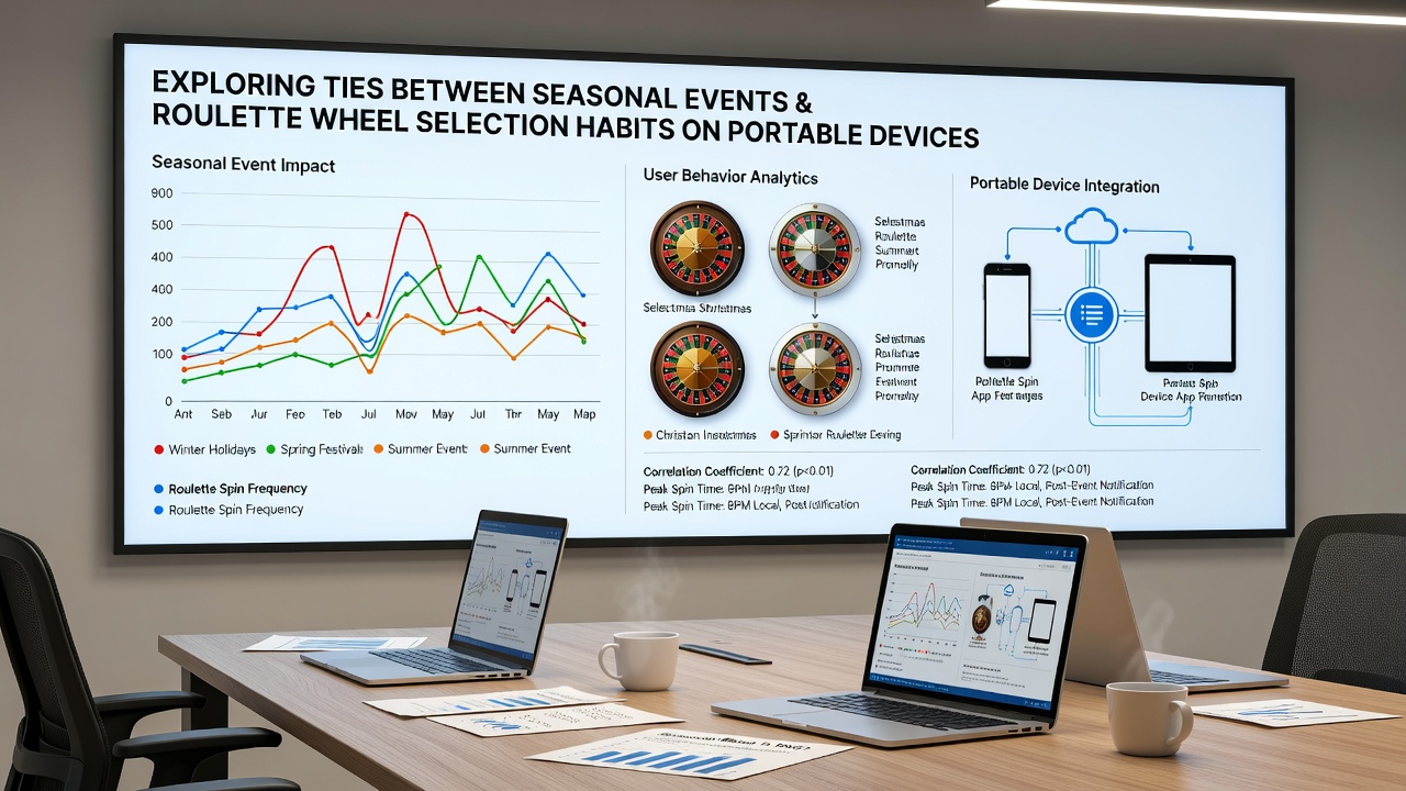 Close-up view of roulette betting grid on a tablet screen showing increased activity on seasonal-themed number clusters during holiday periods