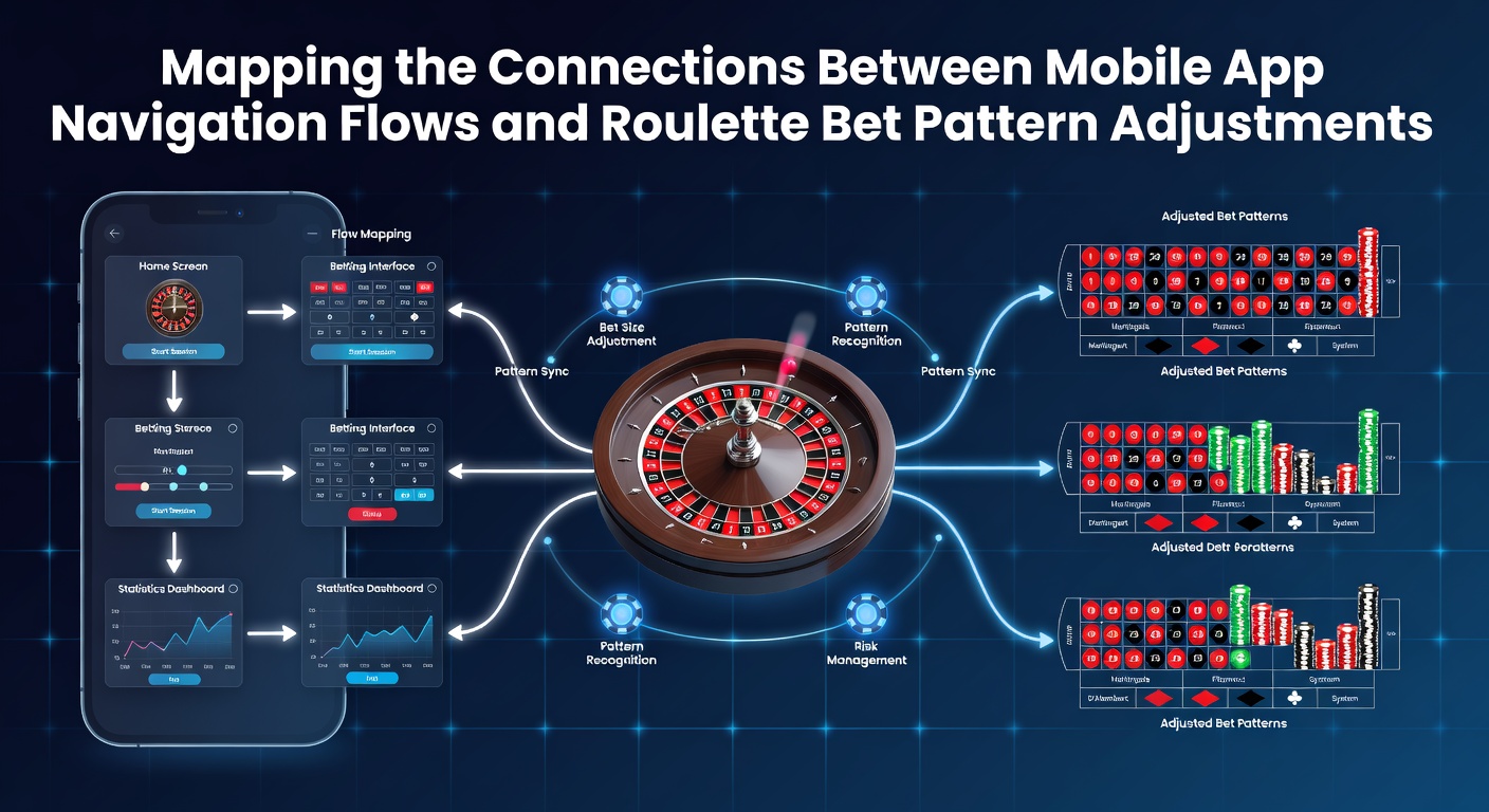 Mobile casino app interface showing navigation menu leading into roulette table with bet options highlighted