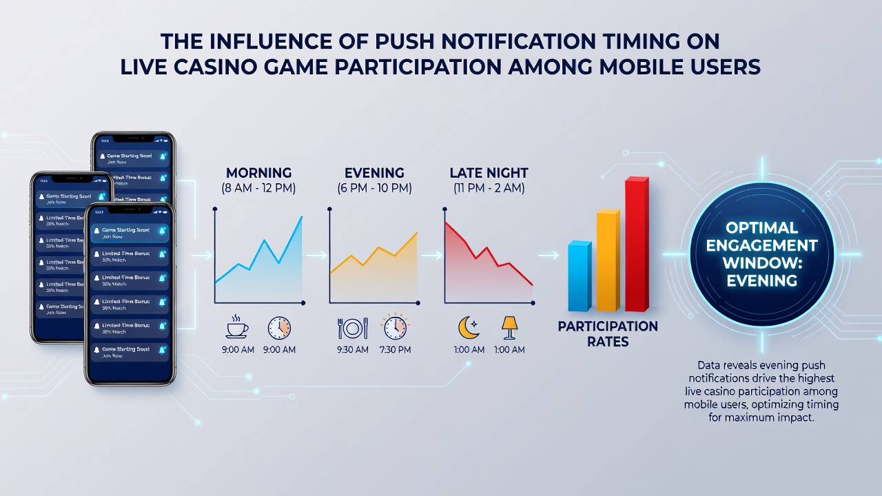 Live casino tables displayed on mobile screens during peak participation periods driven by notification timing