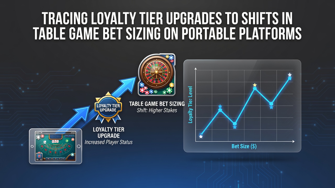 Mobile casino interface displaying table game options with loyalty tier indicators and adjustable bet sizing controls